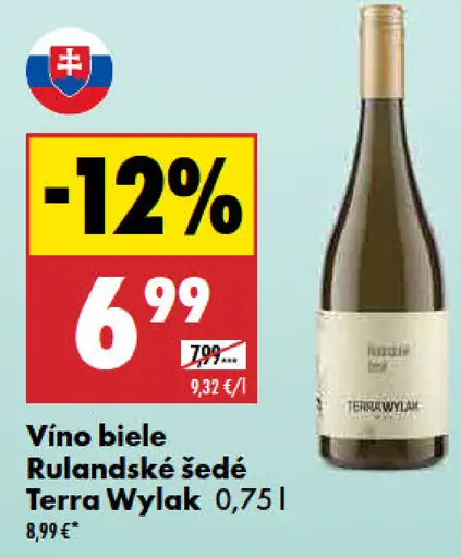Vino biele Rulandské šedé Terra Wylak
