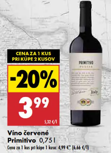 Primitivo víno červené