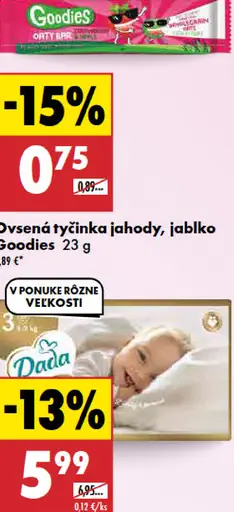 Dada plienky veľkosť 3 Extra Care