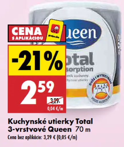 Queen Total kuchynské utierky 3-vrstvové
