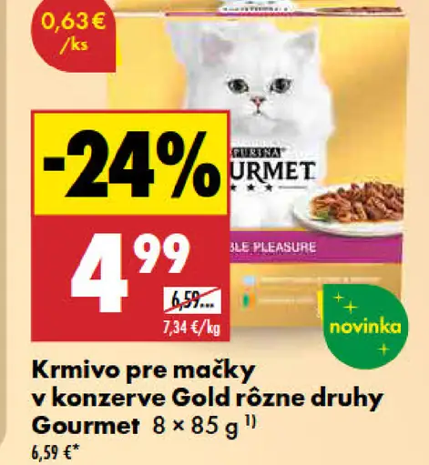 Gourmet Gold konzerva pre mačky rôzne druhy