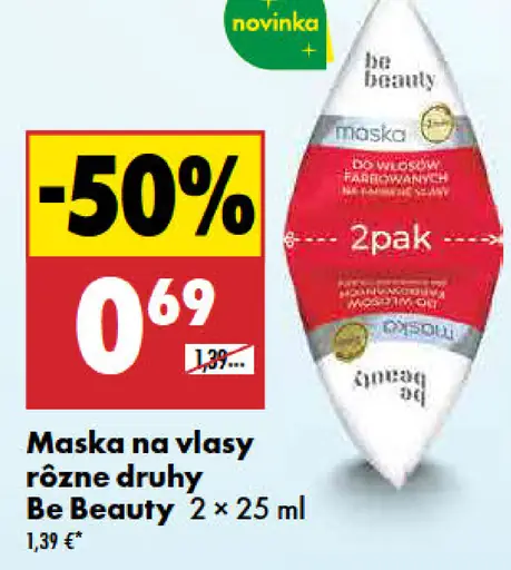 Be Beauty maska na vlasy rôzne druhy