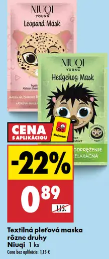Niugui textilná pleťová maska