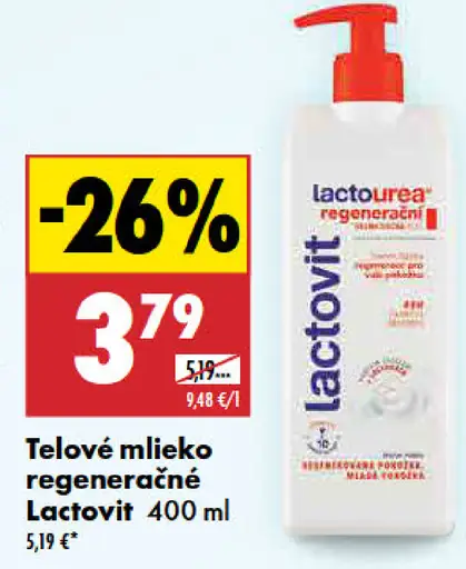 Lactovit Regeneračné telové mlieko