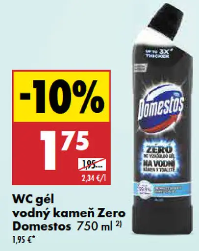 Domestos WC gél Vodný kameň Zero