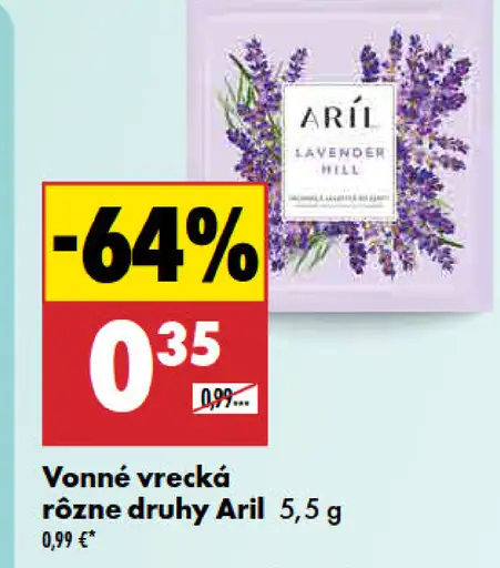 Aril vonné vrecká rôzne druhy
