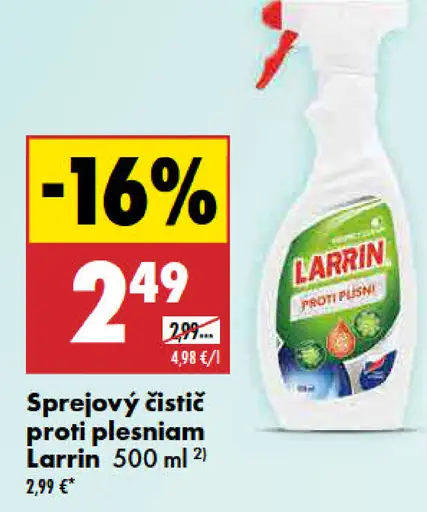 Larrin Sprejový čistič proti plesniam