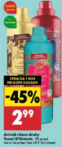 Tesori d'Oriente aviváž rôzne druhy