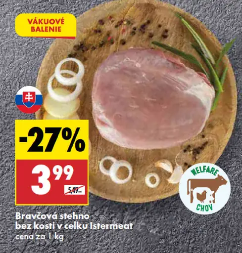Istremeat Bravčové stehno bez kosti v celku