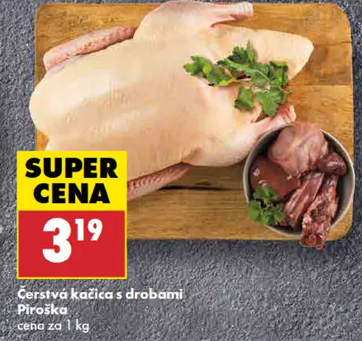 Piroška čerstvá kačka s drobami