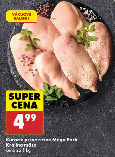 Krajina mäsa Kuracie prsné rezne mega pack