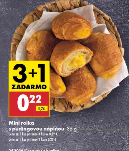 Mini rolka s pudingovou náplňou