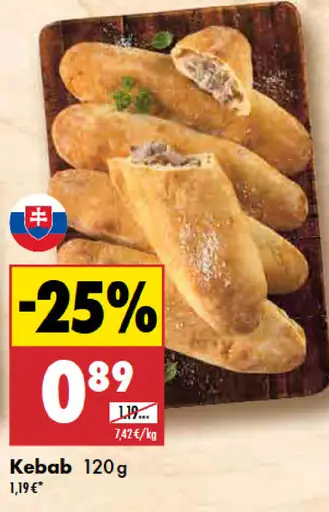 Kebab pečivo plnené