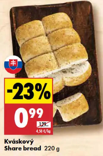 Kváskový share bread