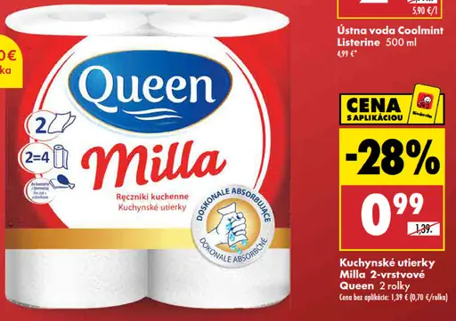 Queen Milla kuchynská utierka 2-vrstvová