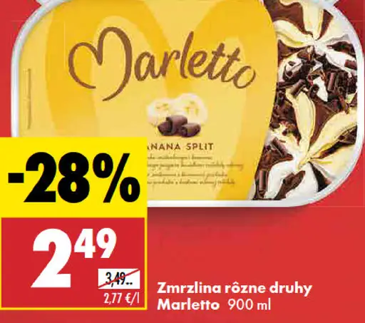 Marletto Zmrzlina rôzne druhy