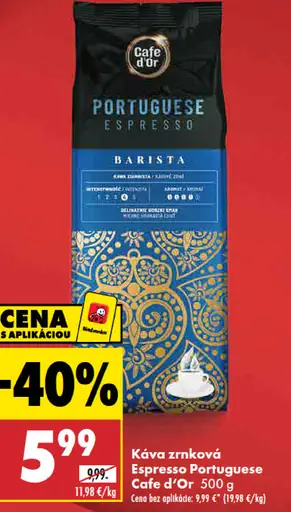 Cafe d’Or Portuguese Espresso Barista káva zrnková