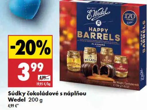 Wedel Súdky čokoládové s náplňou