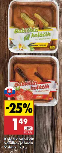 Valma Babičkin koláčik jahoda vanilka