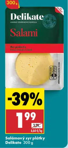 Delikate Salamový syr plátky