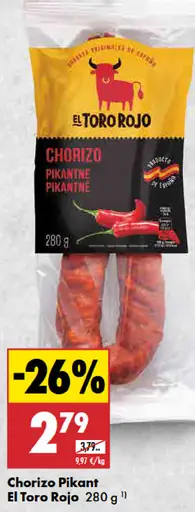 El Toro Rojo Chorizo Pikant
