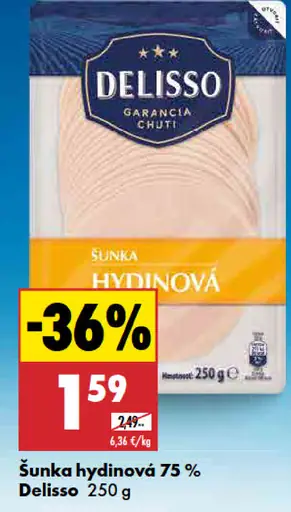 Delisso Šunka hydinová 75 %