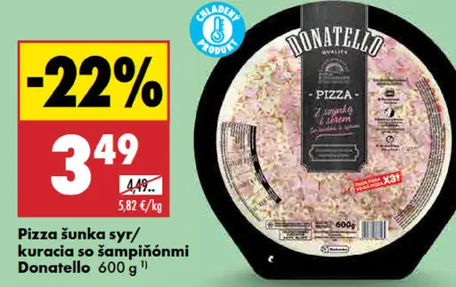 Donatello Pizza šunka syr
