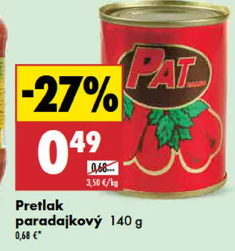 Pretlak paradajkový Pat