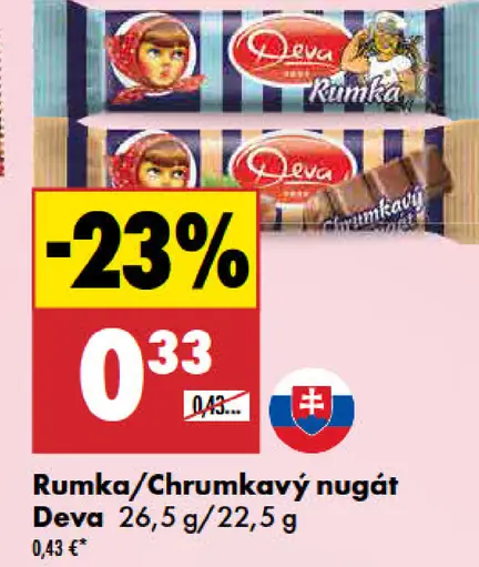 Deva Rumka / Chrumkavý nugát tyčinka