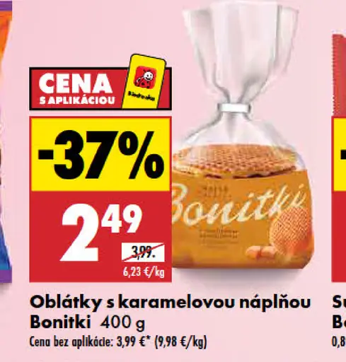 Bonitki Oblátky s karamelovou náplňou