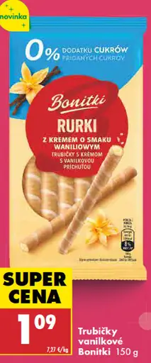 Bonitki trubičky vanilkové