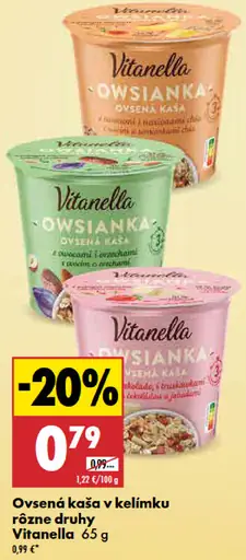 Vitanella Ovsená kaša v kelímku