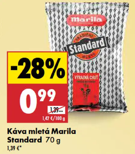 Marila Standard pražená mletá káva