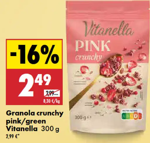 Vitanella Pink crunchy granola