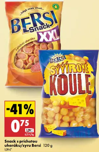 Snack s príchuťou údenáku Bersi