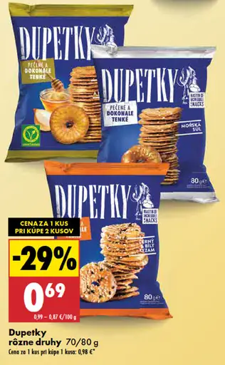 Dupetky slané pečivo rôzne druhy
