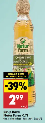 Ovocný sirup natur Baza