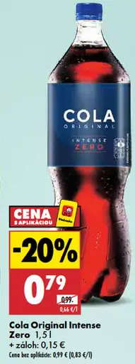 Cola original intense zero