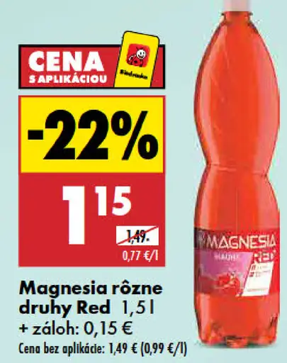Magnesia RED ochutená minerálna voda 3 druhy