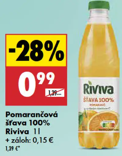Riviva pomarančová šťava 100 %