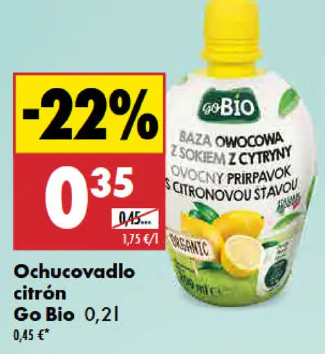Go Bio ochucovadlo citrón