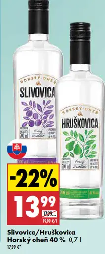 Horský oheň slivovica 40 %