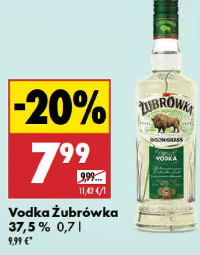 Żubrówka vodka 37,5 %