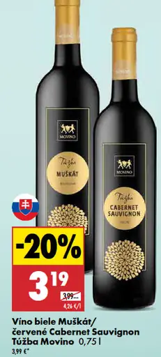 Víno biele Muškát Movino