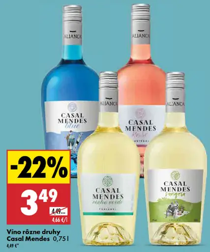 Casal Mendes víno/Sangria rôzne druhy