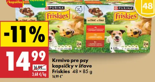 Friskies Krmivo pre psy v šťave kapsičky