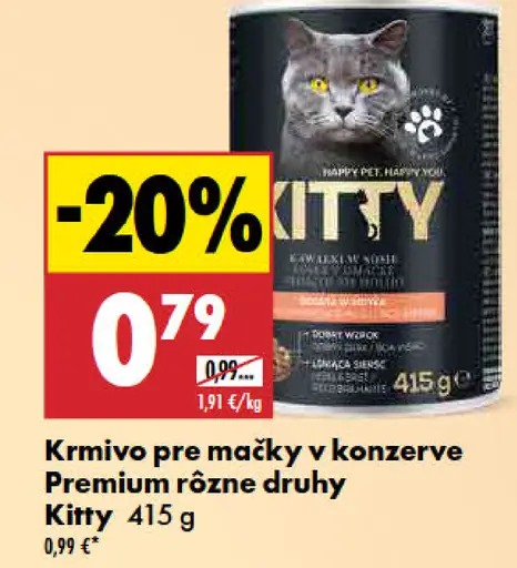Kitty krmivo pre mačky konzerva