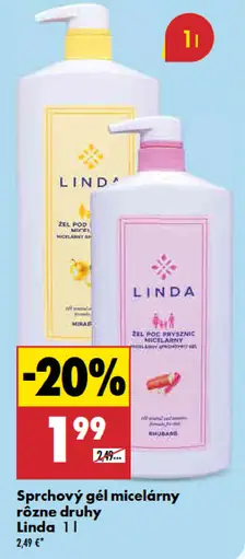Linda micelárny sprchový gél