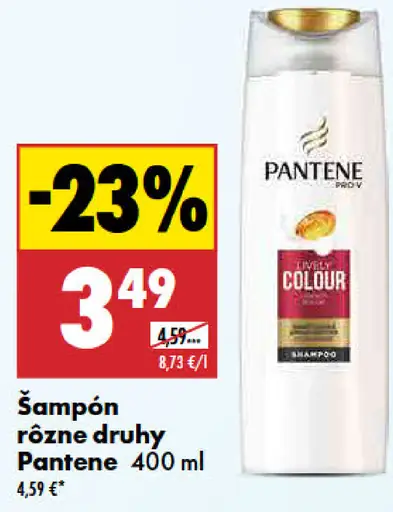 Pantene šampón rôzne druhy