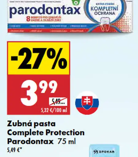 Parodontax Zubná pasta Complete protection